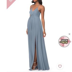 Azazie Annabelle Maternity Bridesmaid Dress in Dusty Blue